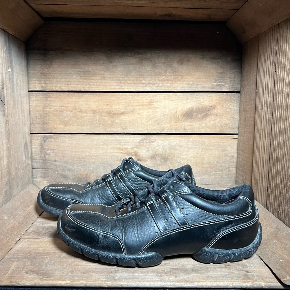 Rockport XCS Mens Size 8.5 Black Leather Lace Up Oxford Shoes